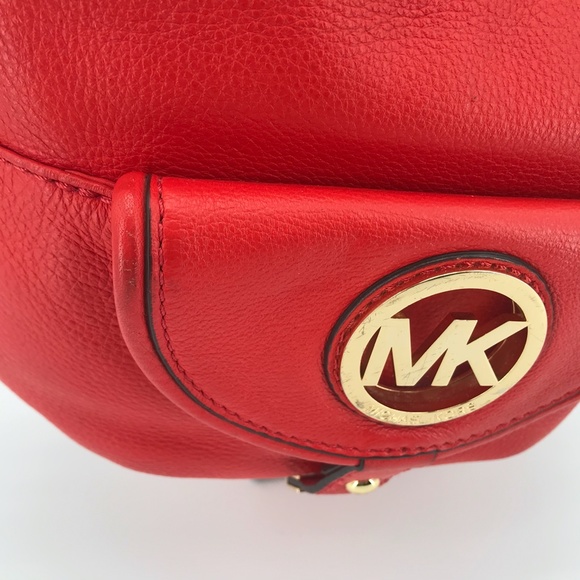 Michael Kors Large Mandarin Red Orange Hobo - Picture 5 of 8